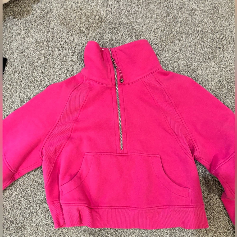 Lululemon sonic pink scuba half zip